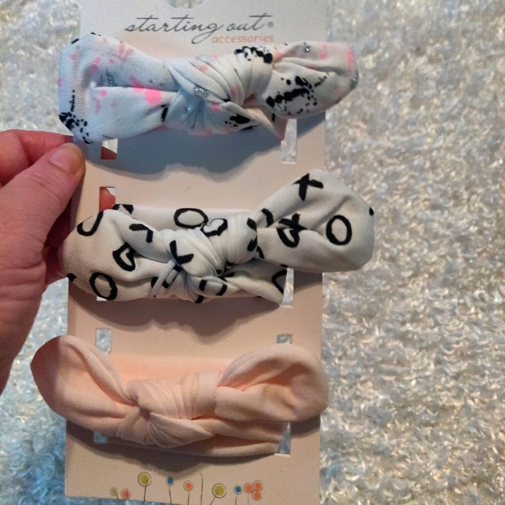 Starting Out Kids' Headband Set - Black, White, and Pink Infant Child